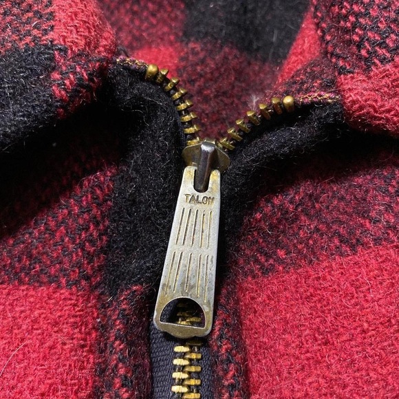 True vintage Woolrich wool Buffalo plaid light jacket - Picture 2 of 5